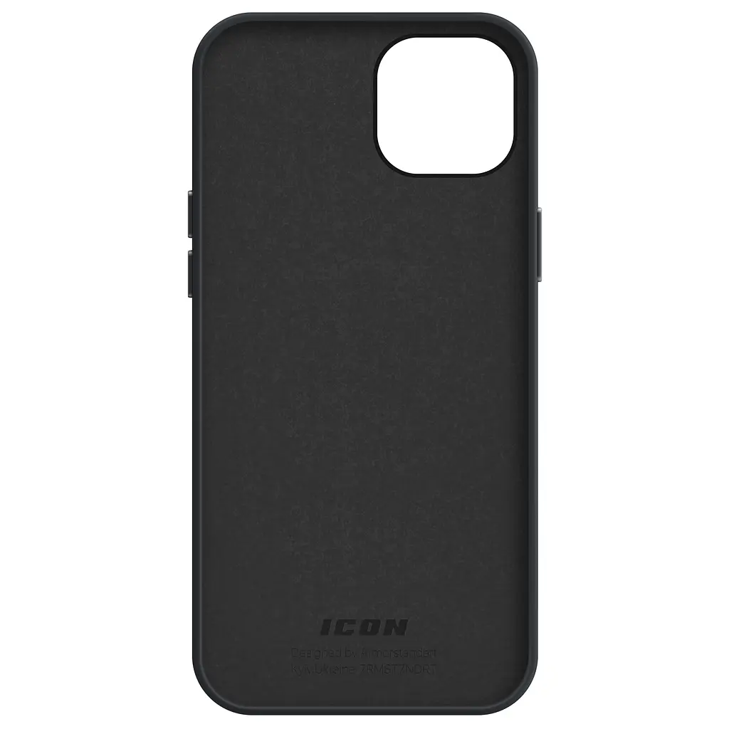 Силиконовый чехол для Apple iPhone 15 Plus, ICON2 Case, черный, противоударный, панель, защита всего корпуса, матовая поверхность Soft Touch, выступает над дисплеем, совместим с защитными стеклами и пленками, с микрофиброй, ArmorStandart (ARM70512) - фото 2