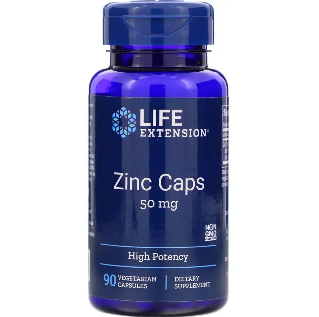 Цинка цитрат , Zinc Caps, высокоэффективный, 50 мг, 90 капсул Life Extension vit0001667 - фото 2