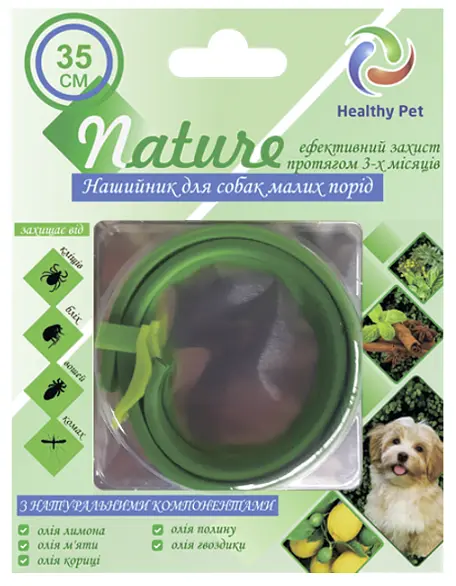 Протипаразитарний нашийник для собак Healthy Pet Nature зелений 35 см 203016