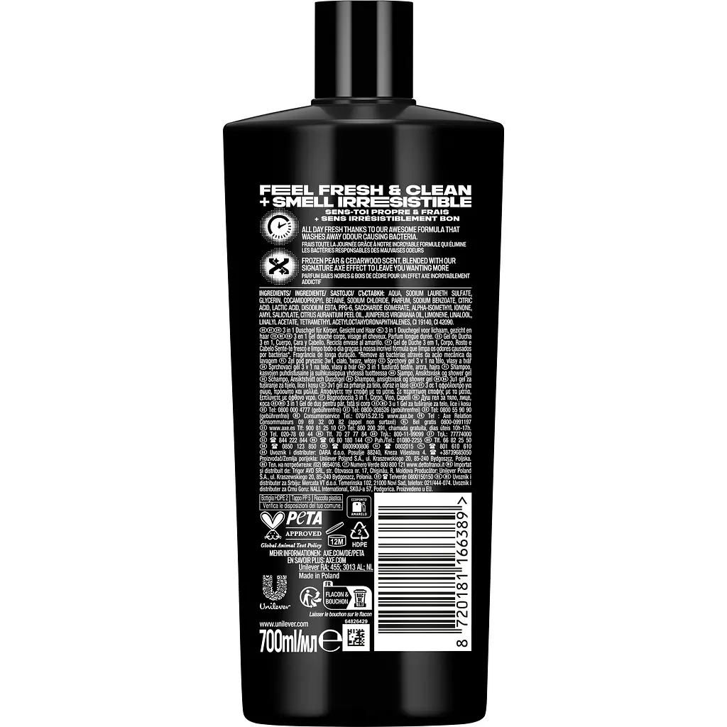 Шампунь-гель для душу Axe Black 700 мл - фото 2