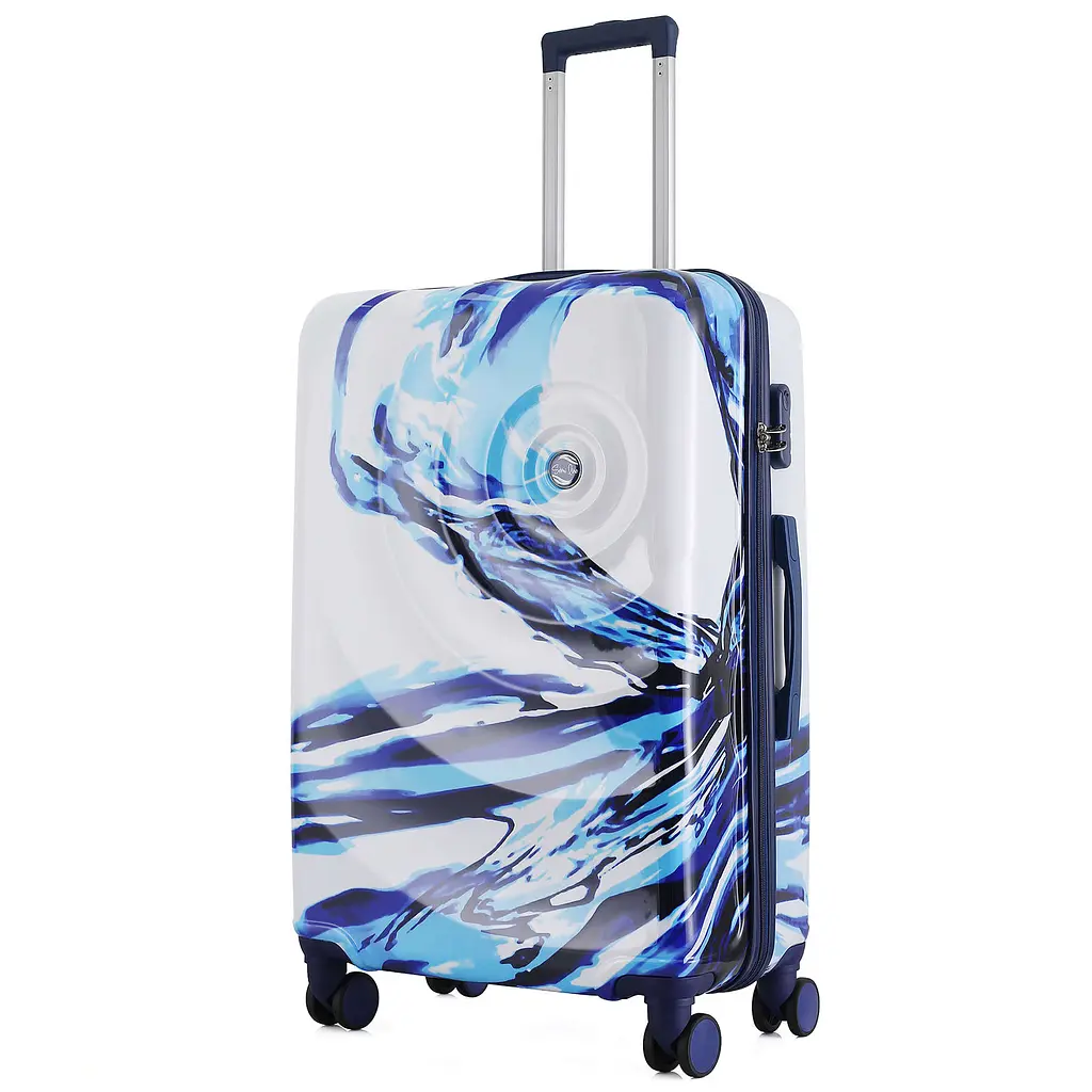 Валіза велика Semi Line 28 дюймів (L) Polycarbonate/ABS-Plastic White/Blue Print (T5653-3)