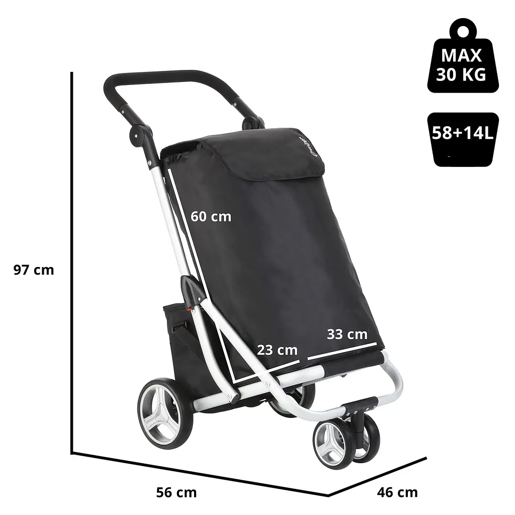 Сумка-візок ShoppingCruiser 3 Wheels Black (604349) - фото 4