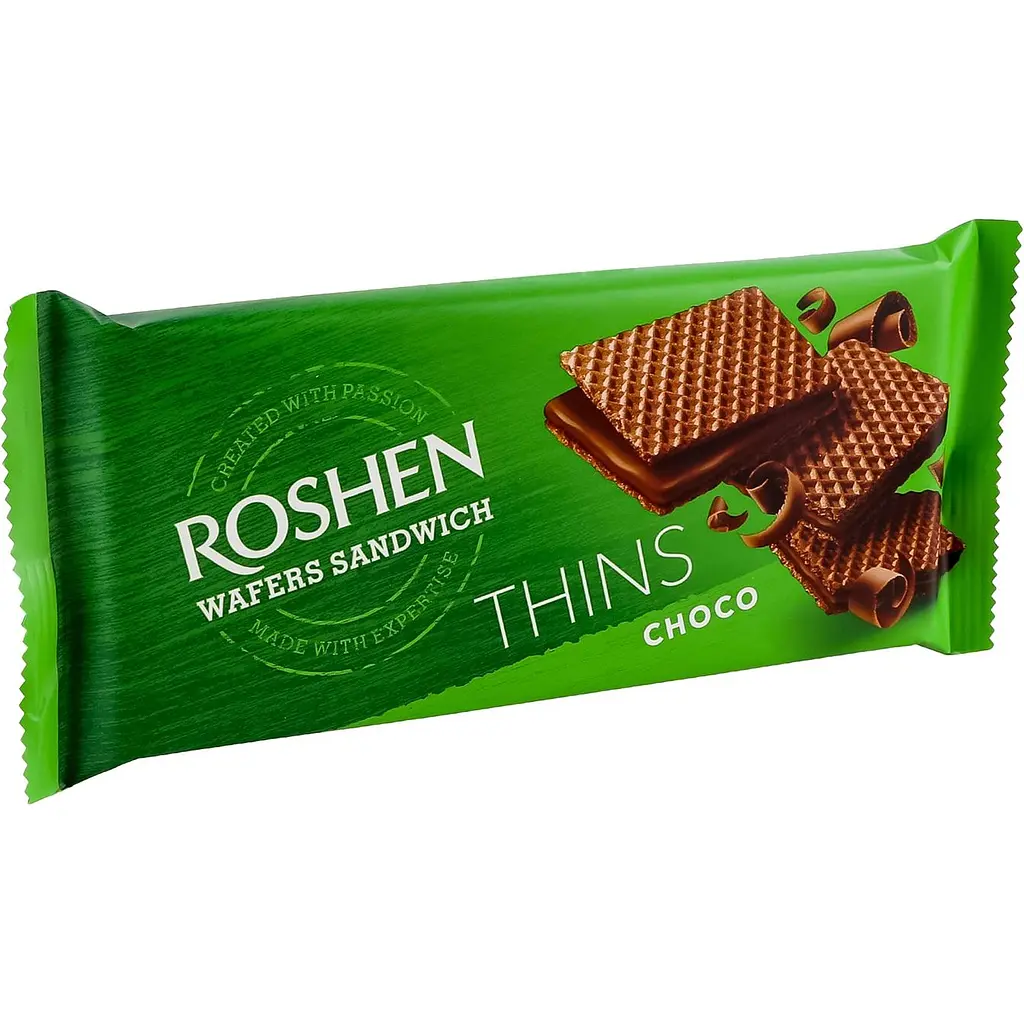 Вафли Roshen Wafers Sandwich Thins Choco 55 г (914648) - фото 3