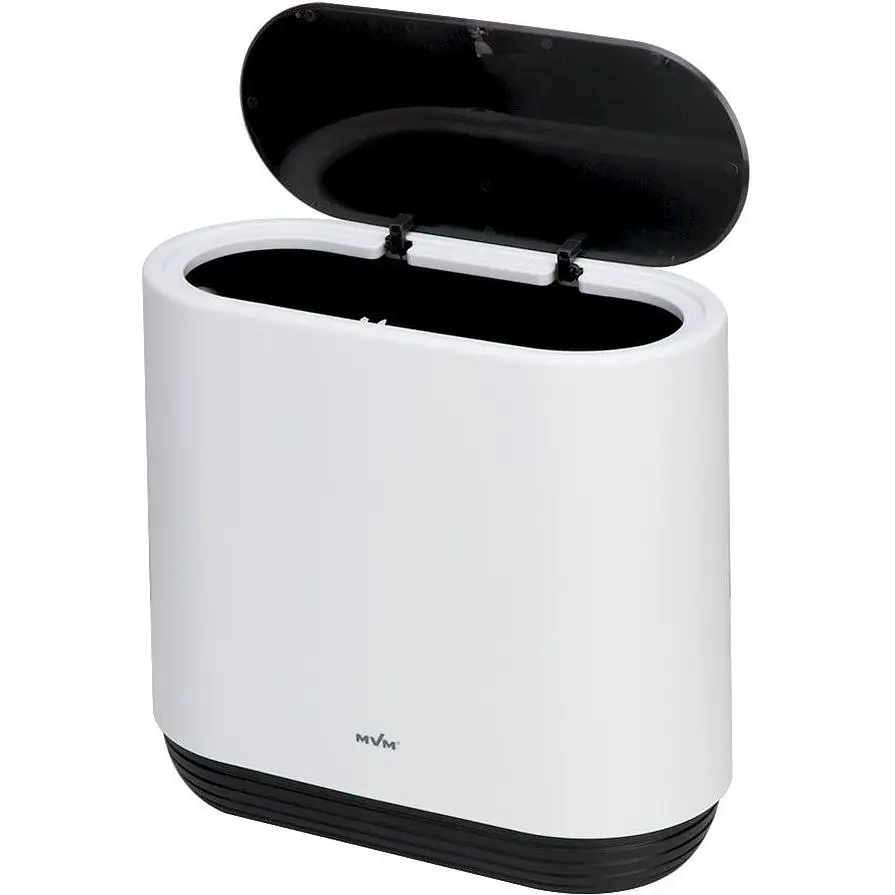 Відро для сміття МВМ My Home BP-14 біле з чорним 10 л (BP-14 WHITE/BLACK)