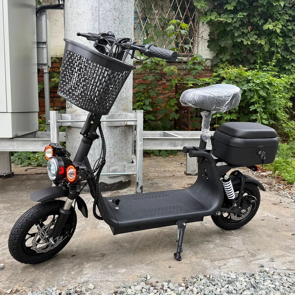 Электросамокат EVOBIKE Zen U12 MAX 2025 года черный | электросамокат с тремя фарами, корзинкой и багажником (модель 2025) - фото 2