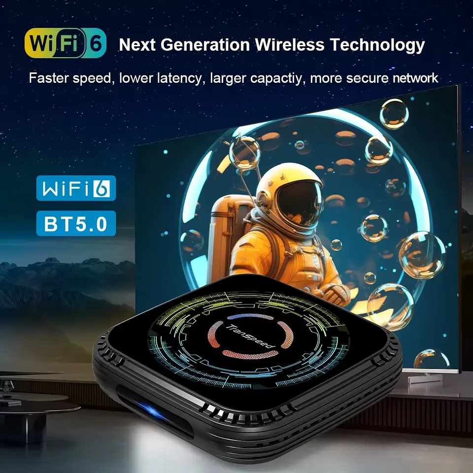 Transpeed H728 4/64Gb Android 14, Смарт ТВ приставка медіаплеєр 8K HDR Android SmartTV Box - фото 6