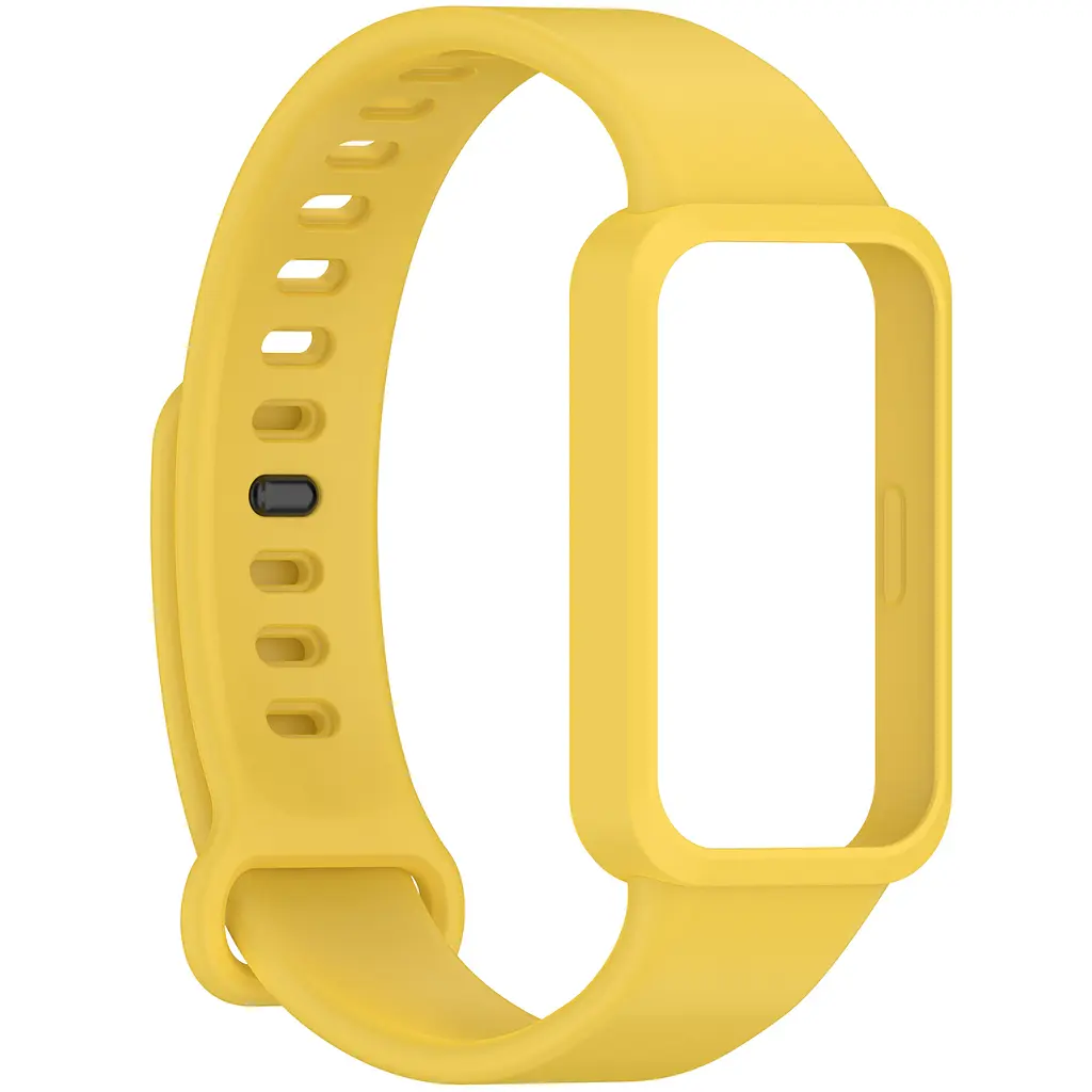 Силіконовий ремінець для фітнес браслетів Xiaomi Smart Band 9 Active Redmi Smart Band 3, Silicone, yellow, зі зручною застібкою, на фітнес трекер та смарт годинник, ArmorStandart (ARM85587) - фото 3