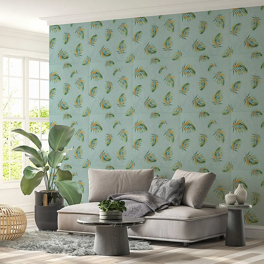 Панель стінова Sticker Wall 3D 680х670х4мм папороть на світло-зеленому фоні D SW-00001984 - фото 4