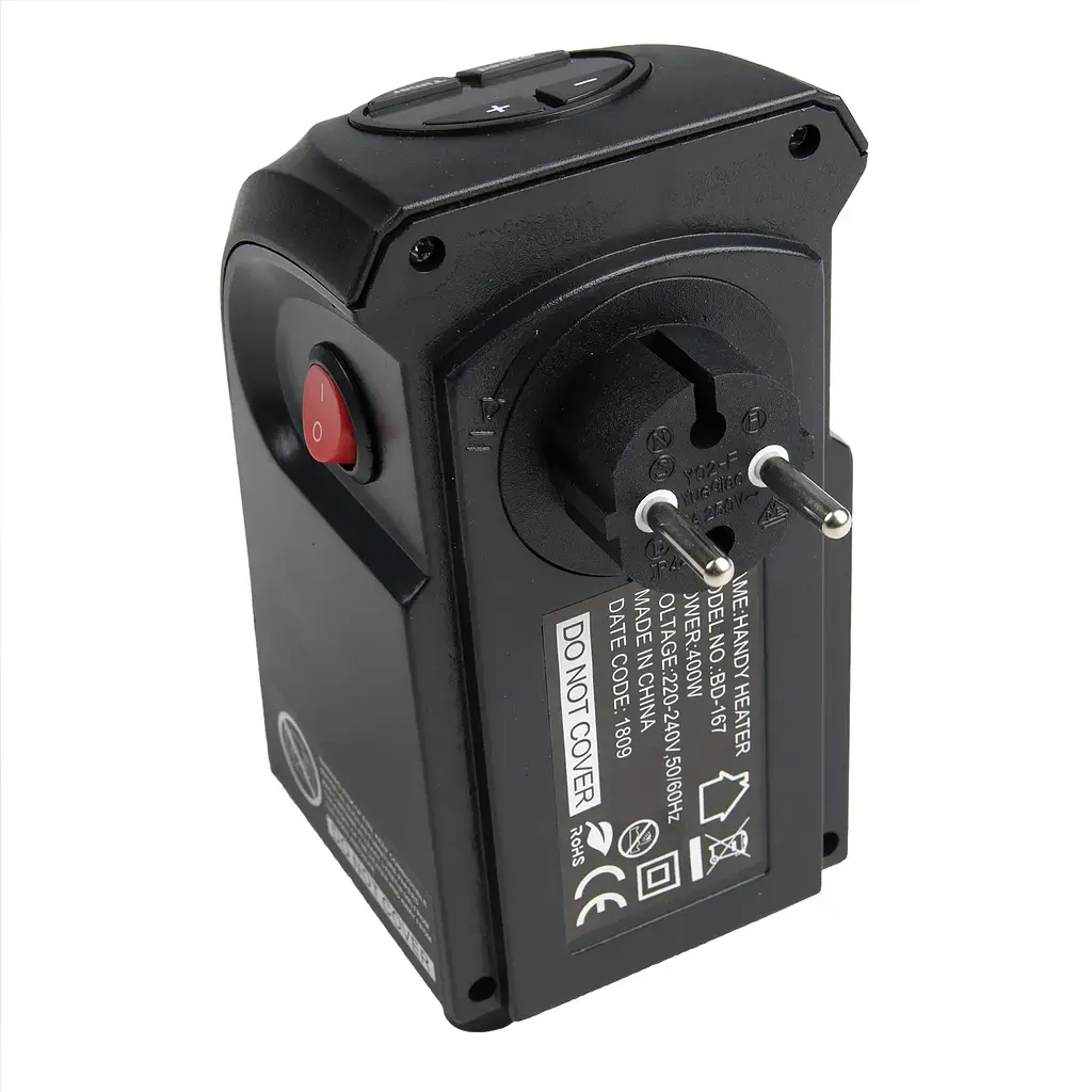 Тепловентилятор Supretto Handy Heater портативний чорний (4883) - фото 2