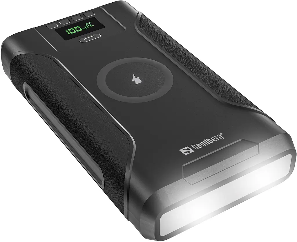 УМБ Sandberg 76800mAh Survivor DC91W PD100W,2xUSB-С+USB-A18W,Cigar Lighter120W,QI-15W,PowerThru - фото 4