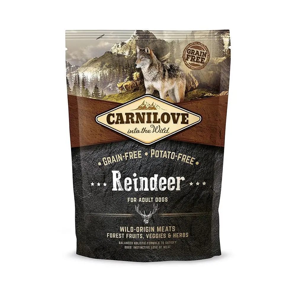 Корм сухий Carnilove Adult Raindeer для дорослих собак усіх порід з північним оленем 1,5 кг