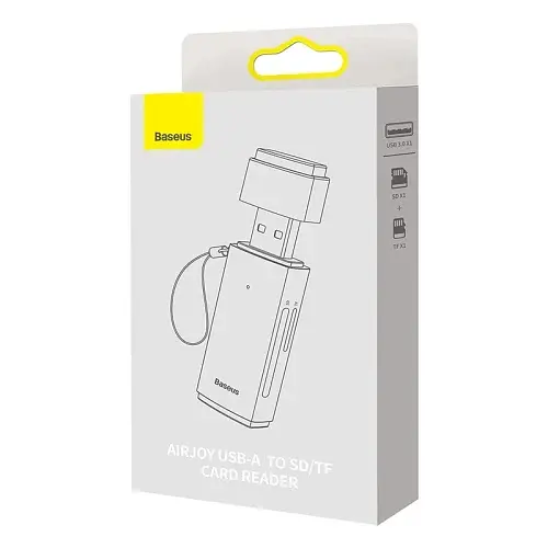 Кардридер USB Lite, Grey, USB 3.0 - microSD / SD (WKQX060013) Baseus teh0028490 - фото 2