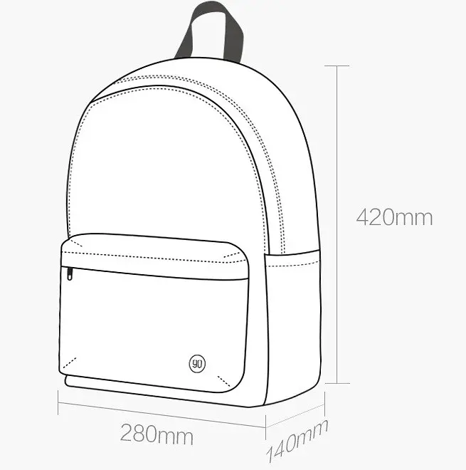 Рюкзак RunMi 90 Ninetygo Youth College Backpack Pink 15L - фото 7