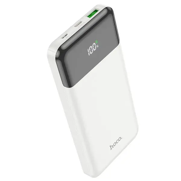 Зарядная мобильная батарея Hoco J102 10000mAh PD20W+QC3.0 с быстрой зарядкой и дисплеем (Белый) - фото 2