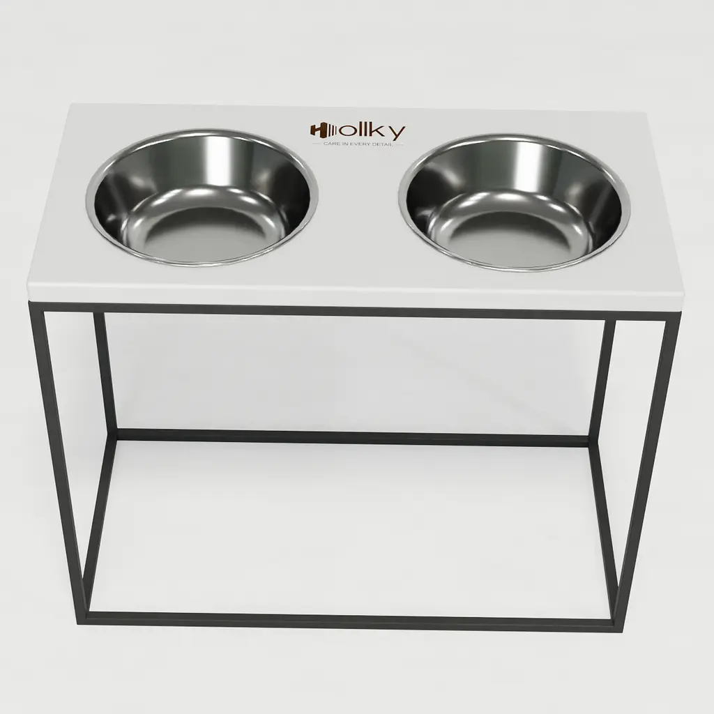 Hollky Base XL40 — миски на підставці для великих собак (2 × 1,8 л, висота 40 см) - фото 3