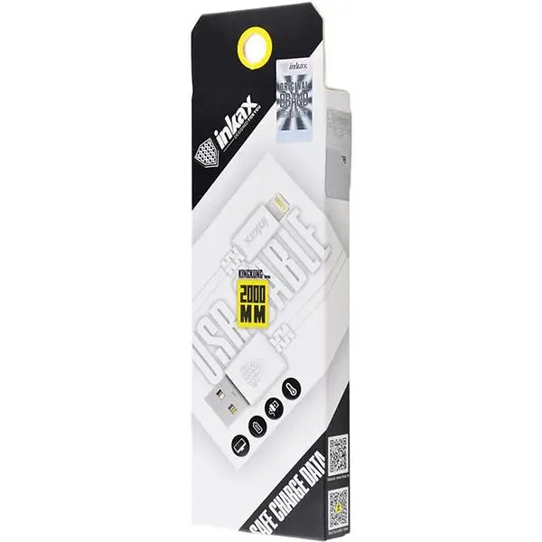 Кабель Inkax CK-08 Lightning cable 2m White - фото 2