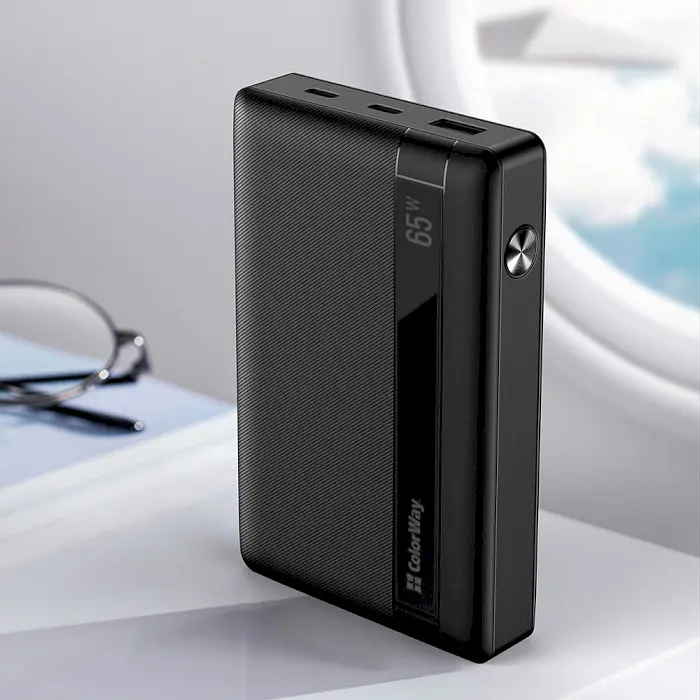 Повербанк ColorWay 20000 mAh 65W Black (CW-PB200LPA3BK-PDD) - фото 11