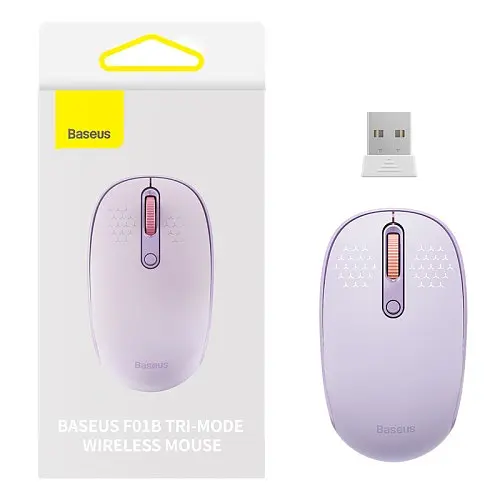 Комп'ютерна мишка Baseus F01B Tri-Mode Wireless Mouse Nebula фіолетовий B01055503513-00 - фото 7