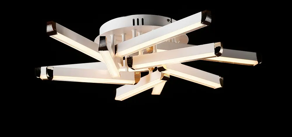 Світлодіодна люстра Splendid Ray L1647/10 LED (WT+GD), білий, золото, 110 Вт, від 10-18 м² - фото 3