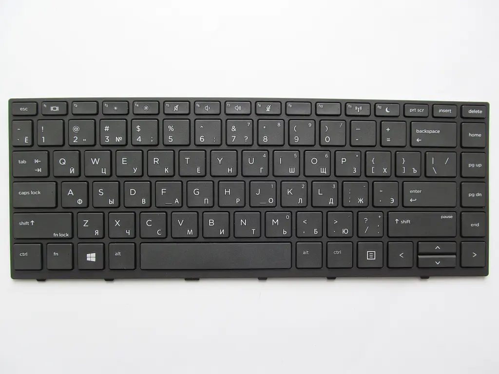 Клавіатура для ноутбуків HP ProBook 430 G5, 440 G5, 445 G5 чорна з чорною рамкою RU/US High - фото 2