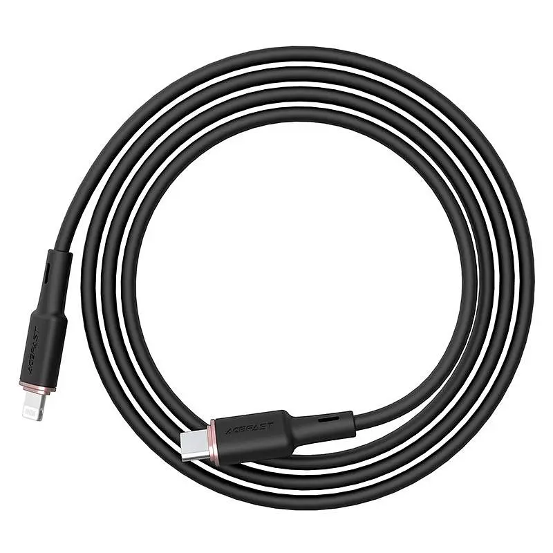Кабель Acefast C2-01 Type-C to iP 3A 20W 1.2 м silicone zinc connectors чорний - фото 3