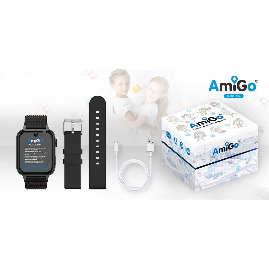 Дитячий смарт-годинник AmiGo GO10S Pro WiFi Black [154618] - фото 3