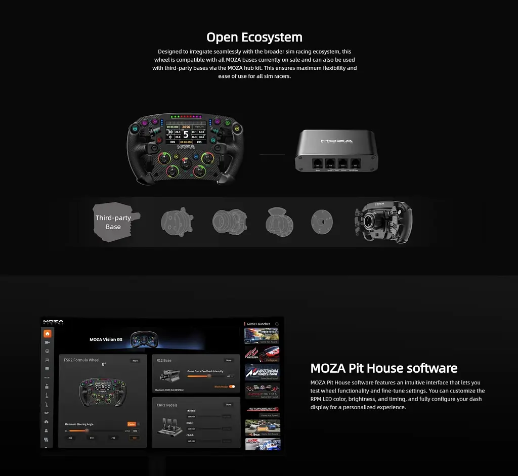 Руль MOZA Racing FSR V2 Formula for PC Экран 4.3" RGB - фото 13