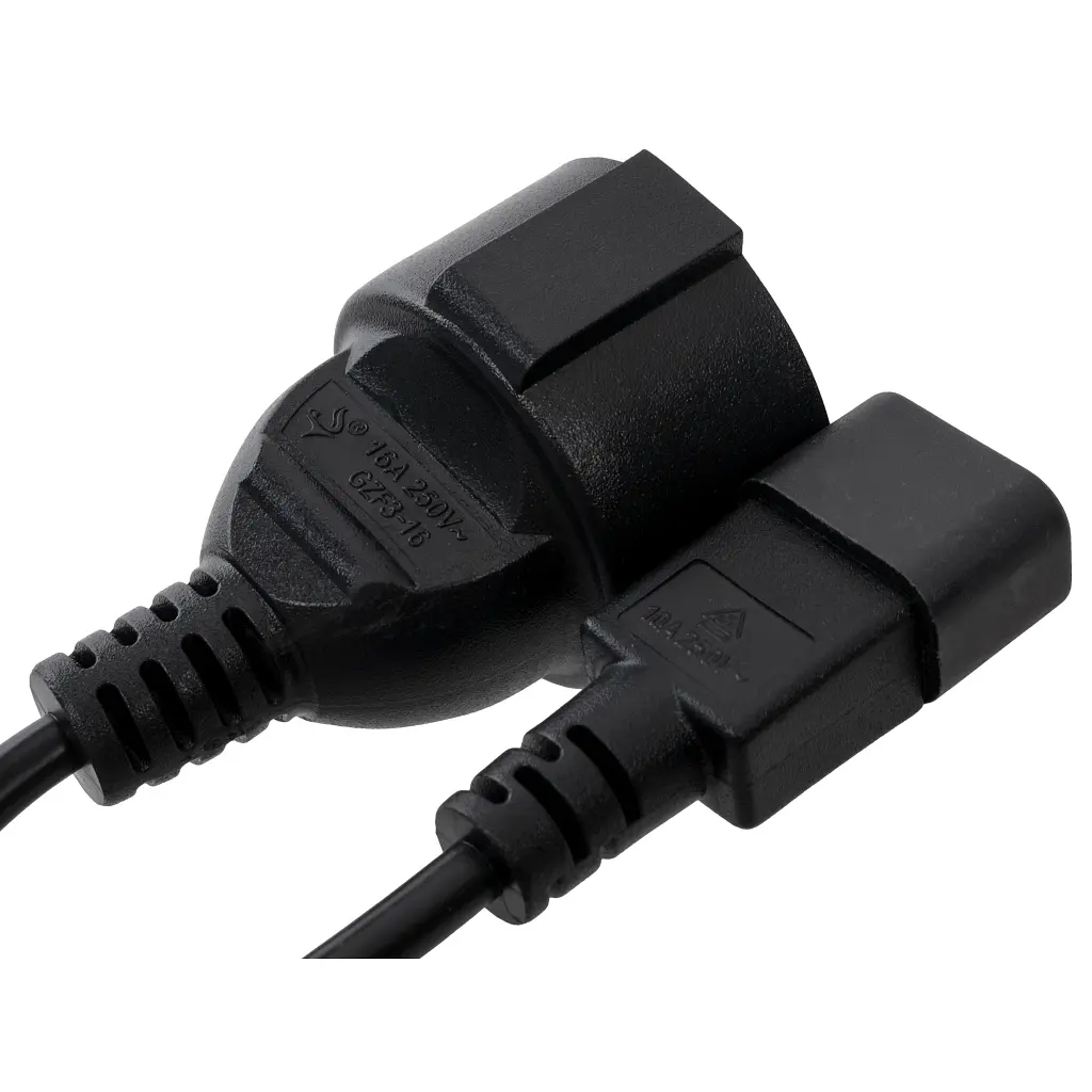 Кабель живлення C14 to Schuko 0.75mm2 Copper Vinga (VPCC14S75C) - фото 3