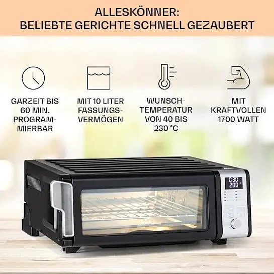 Электрическая печь Klarstein Vita-Crisp 1700 Вт 10 л (10040223) - фото 2