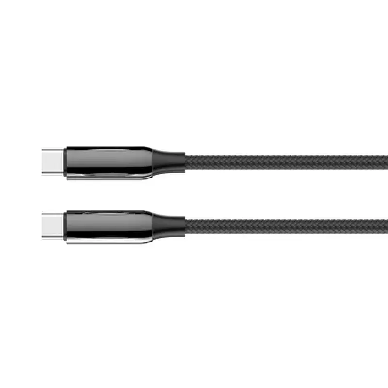 Дата кабель USB-C to USB-C 1.0m (PVC+Aluminum Alloy) (PD Fast Charging 240W) 5А black ColorWay (CW-CBPDCC069-BK) - фото 3