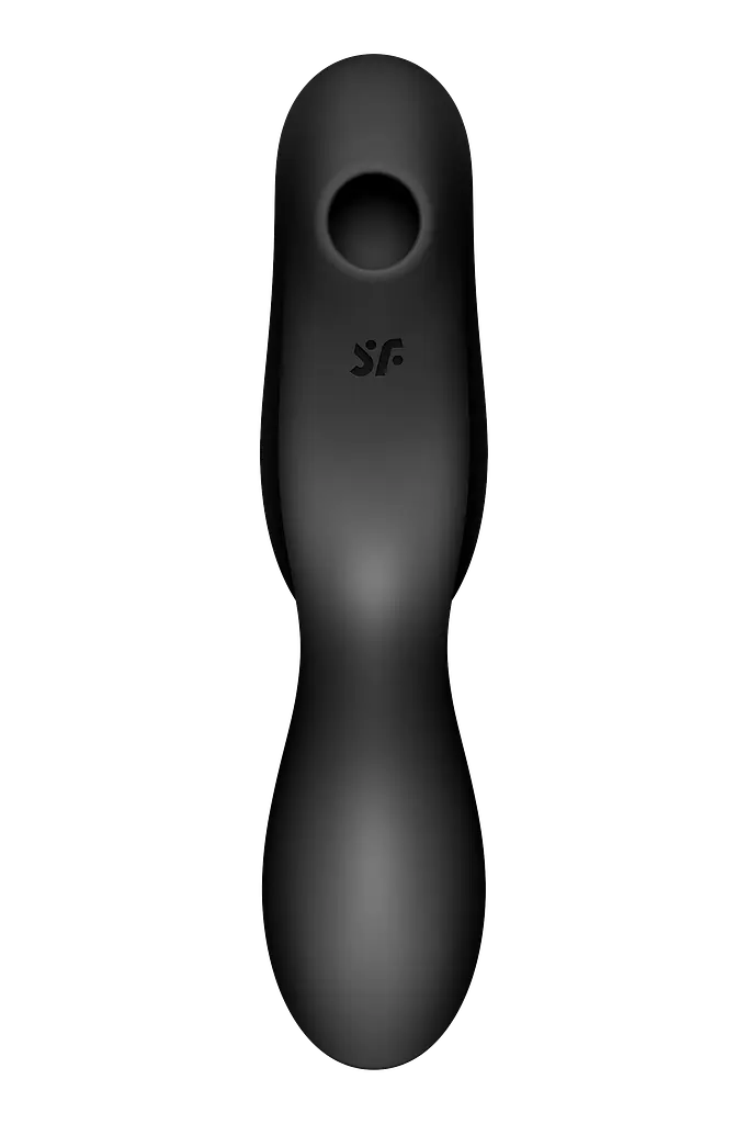 Стимулятор Satisfyer Curvy Trinity 2 Вакуумный клиторальный и массажер для точки G, 16.8х3.8 см чёрный - фото 7