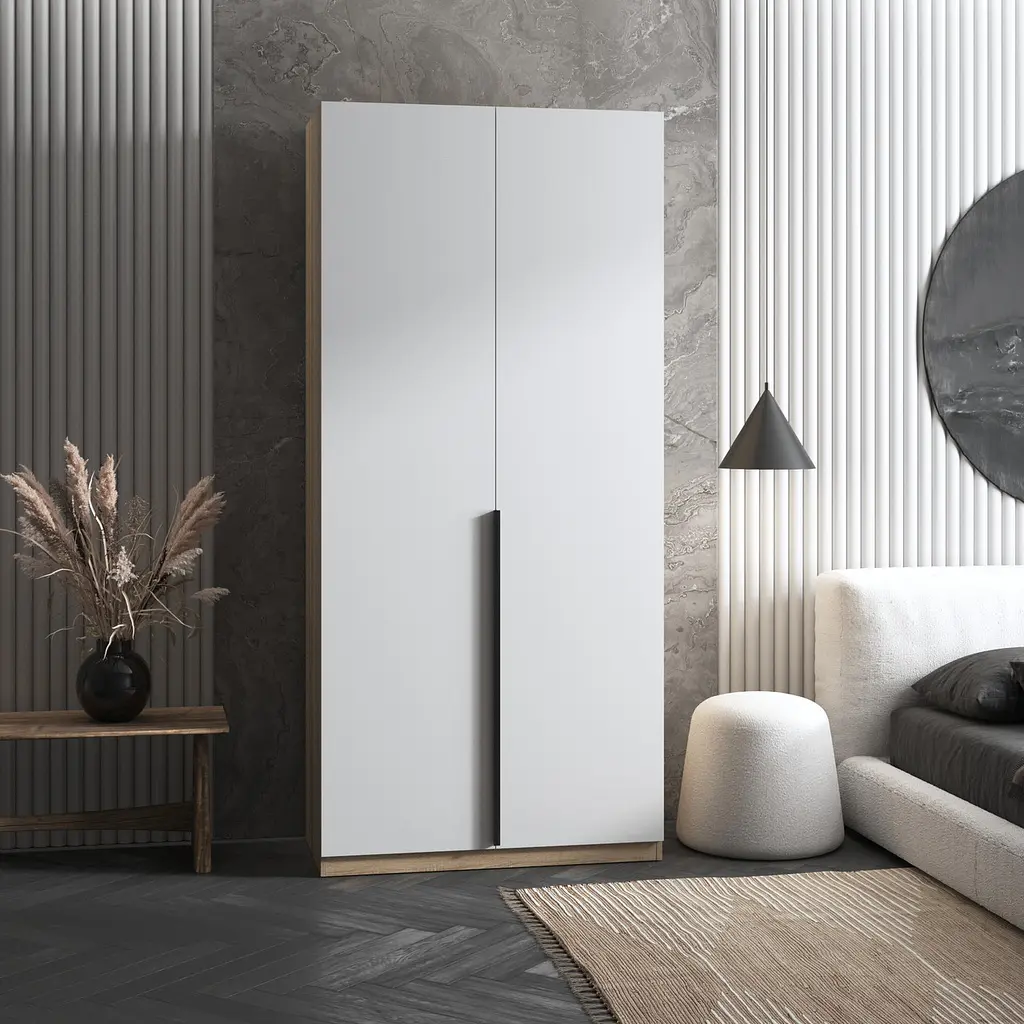 Шафа для одягу Vays M-27, з штангою та полицями, ЛДСП, 100×50×220 см - для спальні, вітальні, передпокою - фото 9