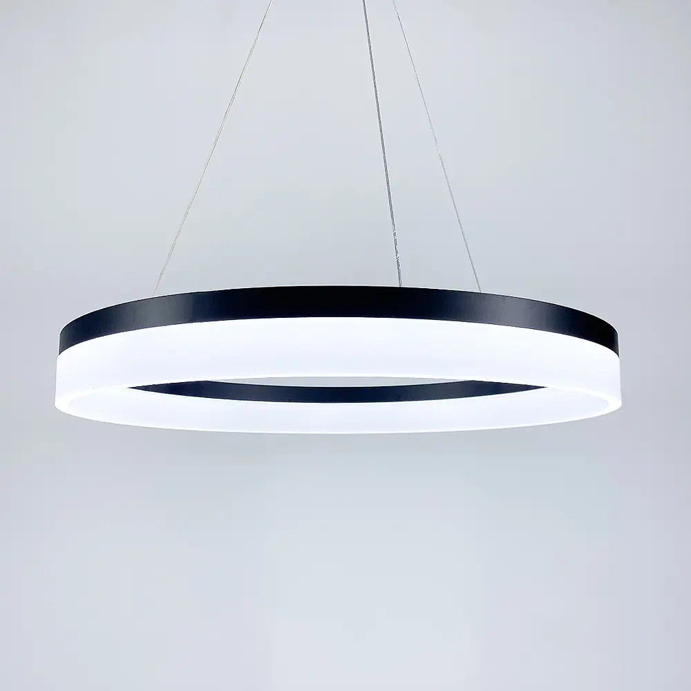 Современная LED люстра в черном каркасе Ст. M 2702 BK | Line F - фото 5