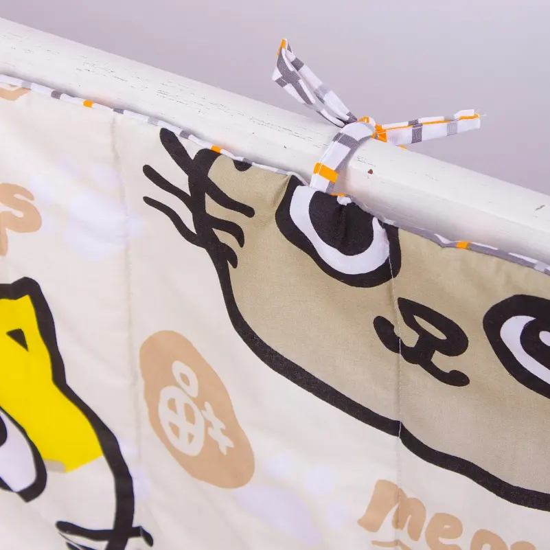Борт в ліжечко MirSon Kids Time 18-0007 Cool Cat захисний бежевий - фото 3