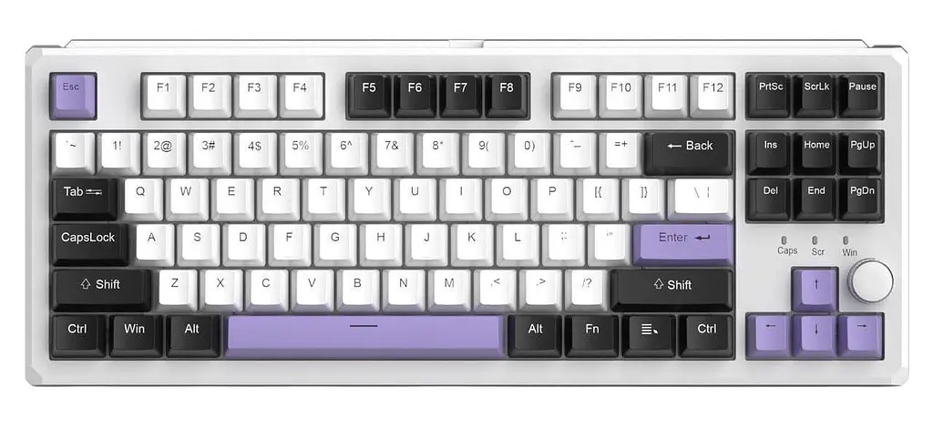 Клавіатура MageGee SKY 87 RGB Ivory White Switch Wireless (6971969728486-UA) Ice Purple (G-000003959) - фото 2