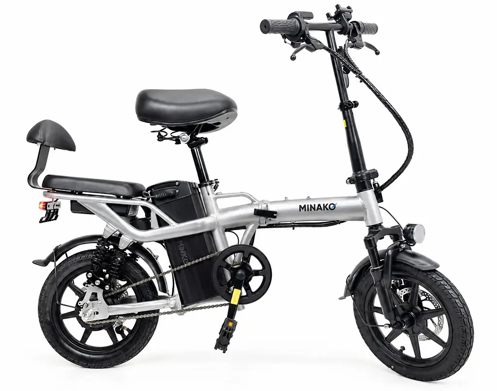 Електровелосипед Minako Mini 14 (1000W, 24Ah) складаний, з пасажирським сидінням - фото 2