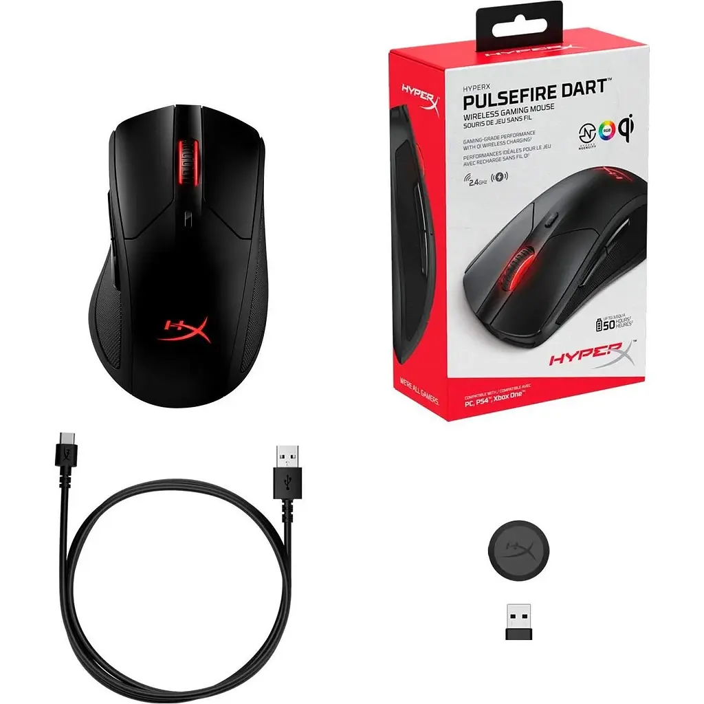 Миша HyperX Pulsefire Dart Wireless [4P5Q4AA] [82125] - фото 7