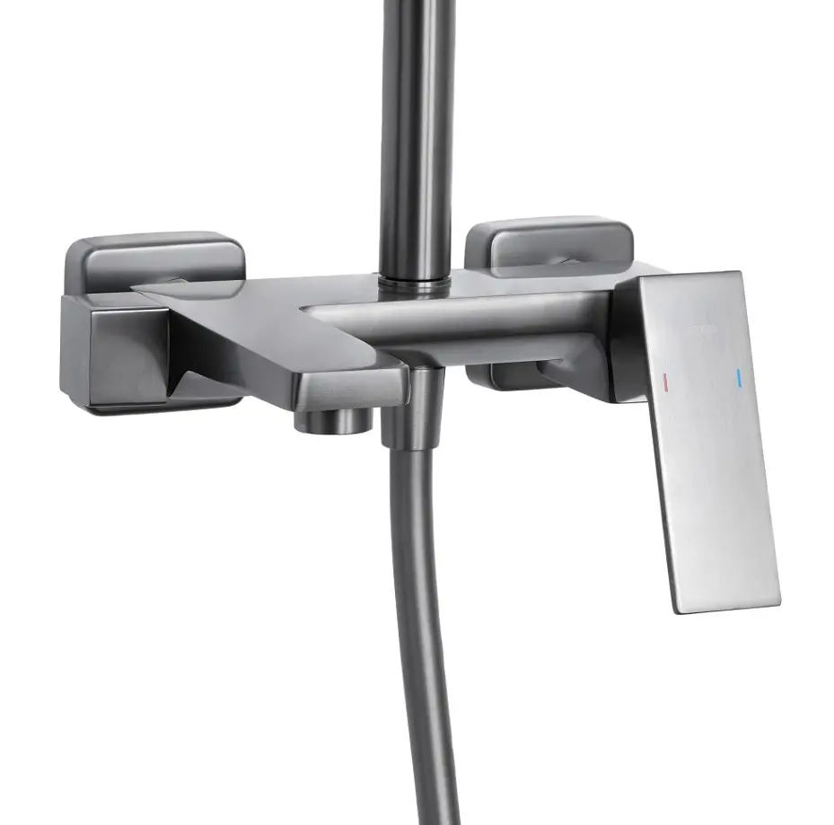 Душова система універсальна Qtap Gemini Gunmetal Black PVD з виливом QTGEM111GMB45688 - фото 2