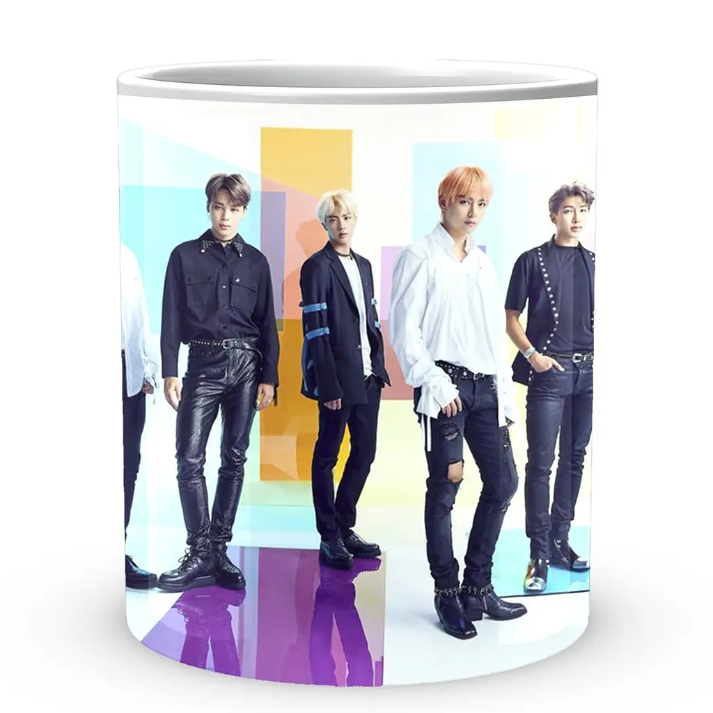 Кухоль GeekLand Bangtan Boys Геометричний фон BTS CP 04.470.245 330 мл білий - фото 2