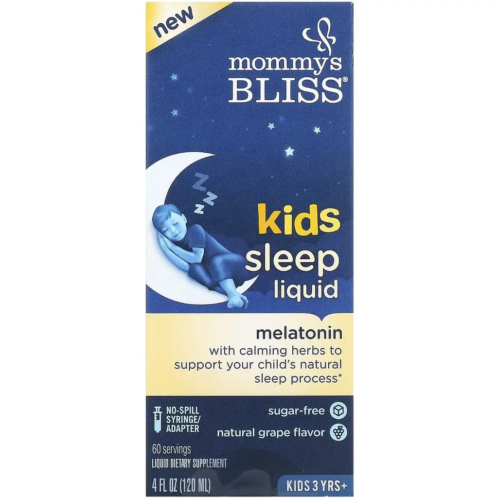 Мелатонін рідкий Mommy's Bliss Kids Sleep Liquid Melatonin смак винограду для дітей від 3 років 120 мл - фото 2