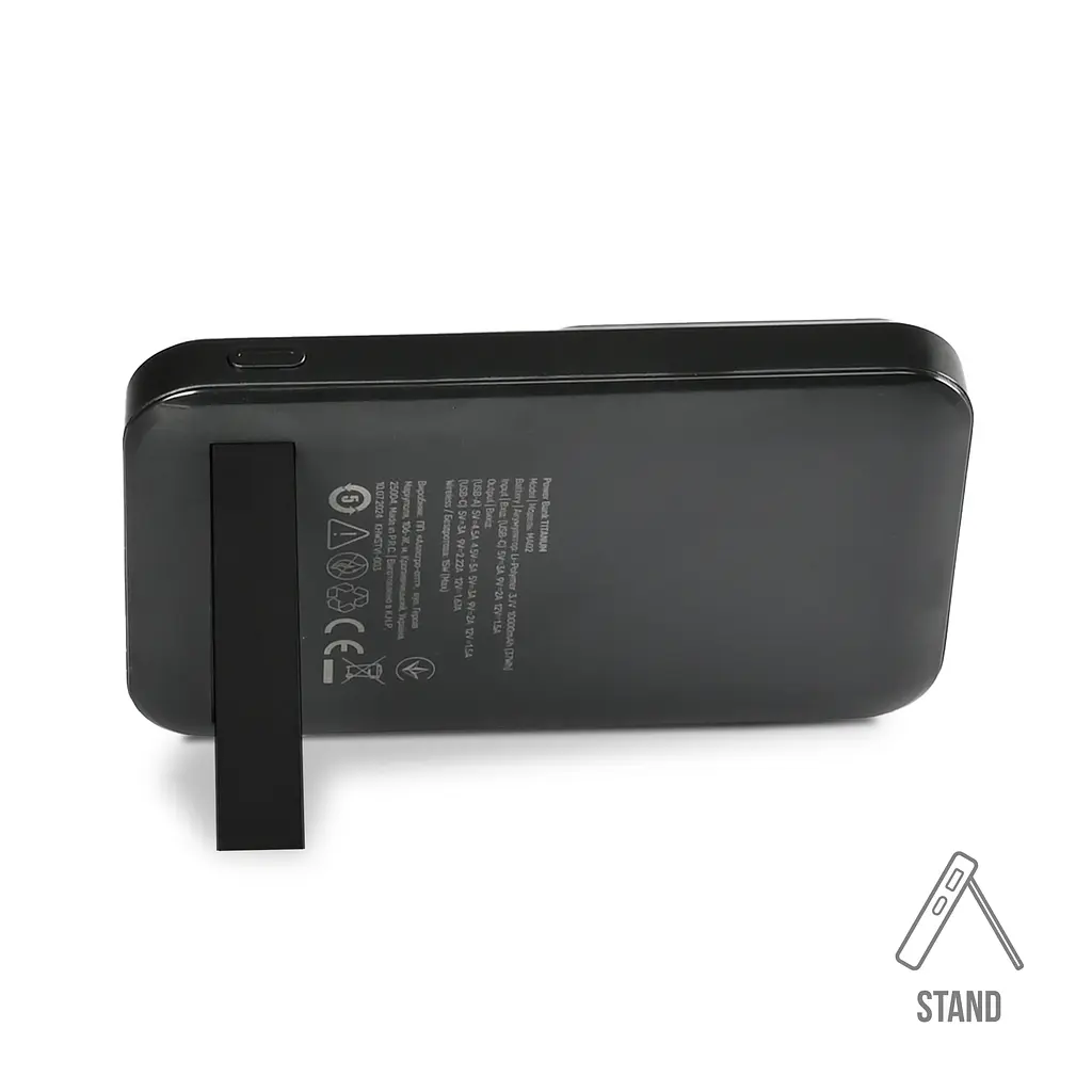 Повербанк с беспроводной зарядкой 10000mAh Titanium MA02 22.5W Black (TPB-MA02-B) - фото 6