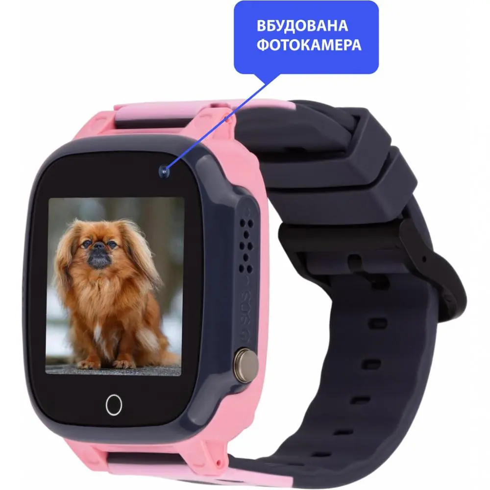 Дитячий розумний годинник Amigo GO008 Milky Pink - фото 3