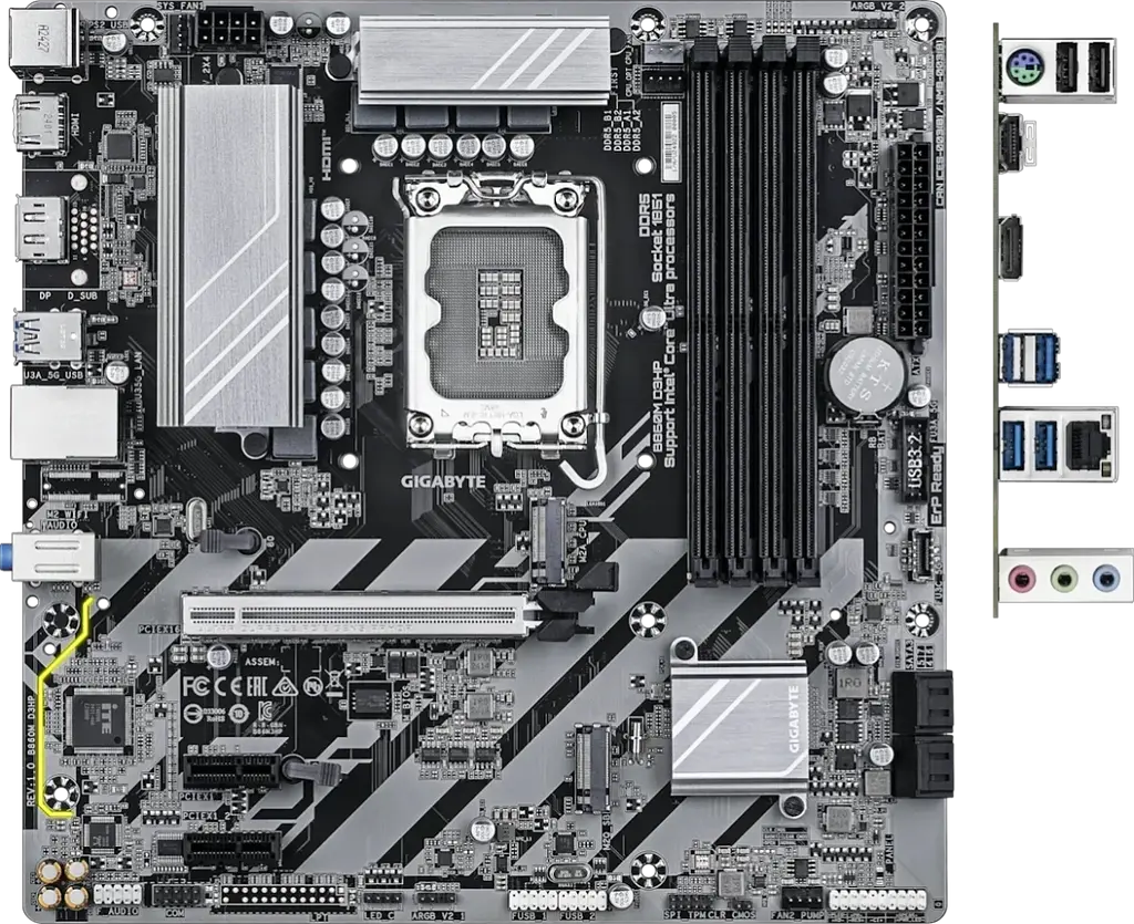 Материнська плата Gigabyte B860M D3HP LGA 1851 (B860M D3HP)