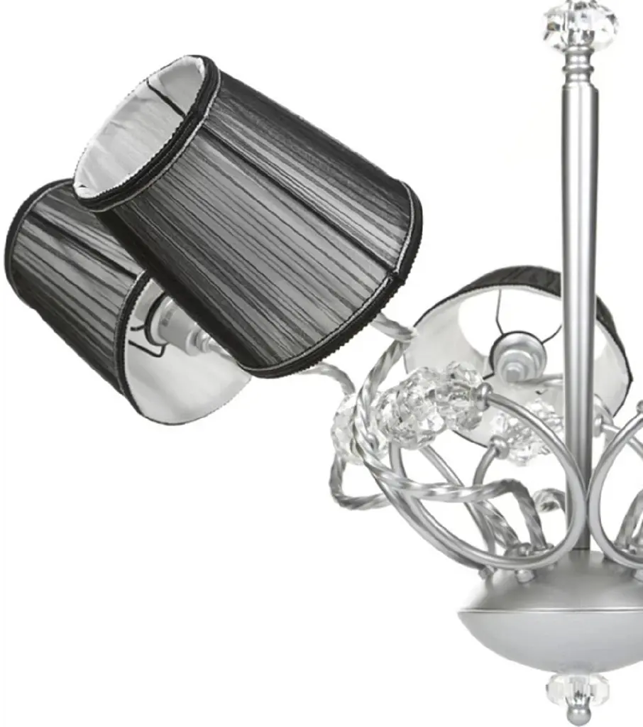 Люстра 90992, 5x40W, E14, металл хром./ткань - фото 2