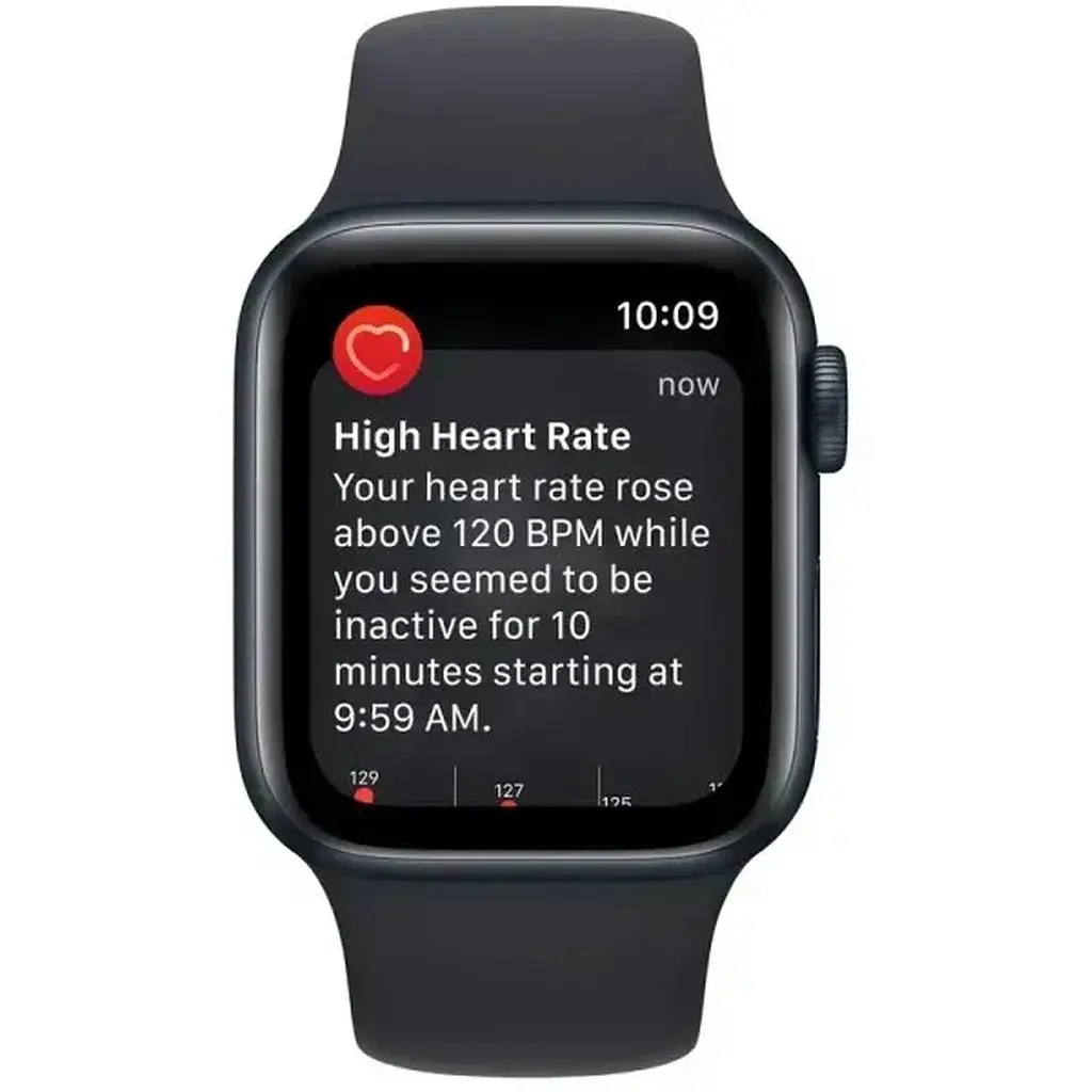 Apple Watch SE 2 40mm GPS Midnight Aluminium Case Midnight Sport Band MNT83 M/L A2722 (MNT83) - фото 4