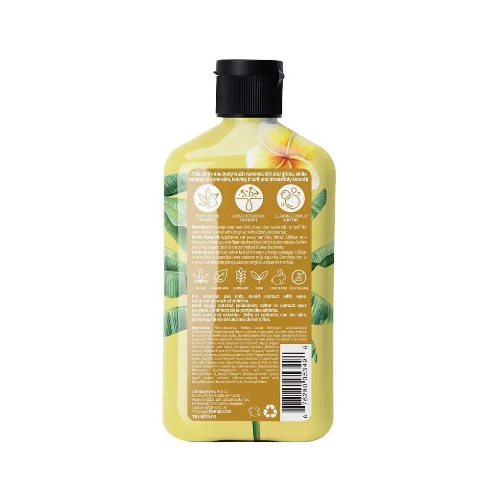 Гель для душу "Оріджинал" Original Floral Banana Herbal Body Wash Hempz 500 мл (8013-03) - фото 2