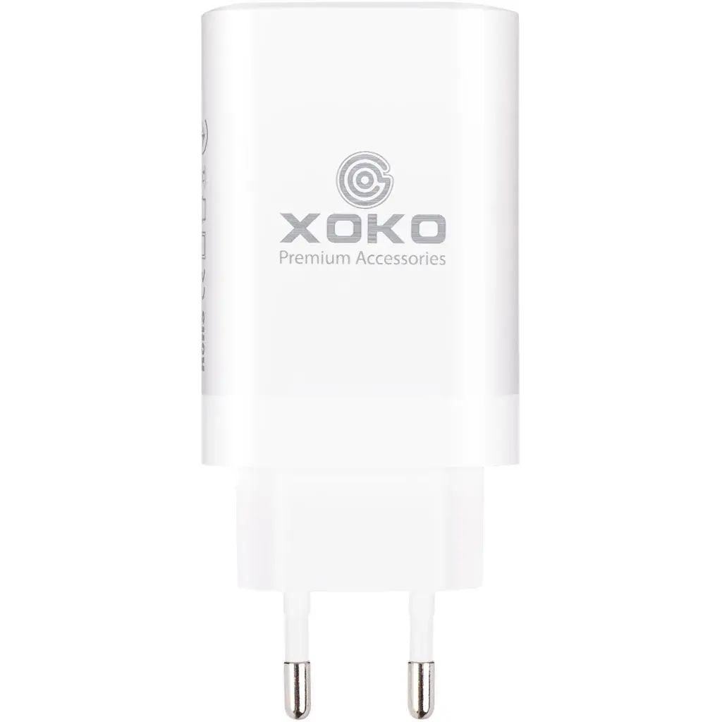 Зарядное устройство для XoKo 2xUSB-C PD65W + 1xUSB QC3.0 GaN white (XK-QC-630) - фото 2