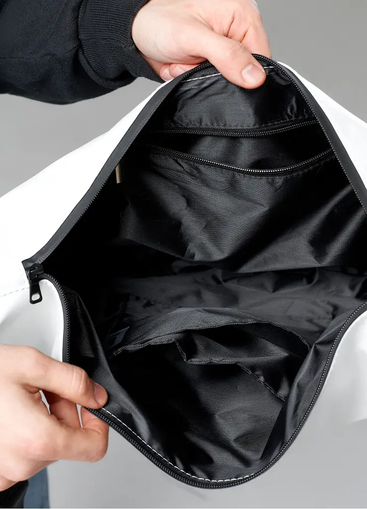 Чоловіча сумка Sambag HOBO BAG-GLOVE Біла 30 х 13 х 8 см (53400008m) - фото 12