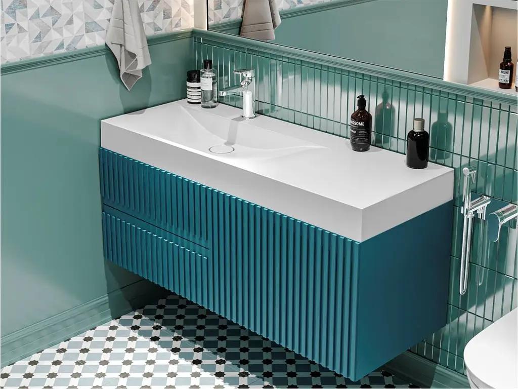 Умивальник Miraggio VIOLA 1200 L (0002660) Miramarble, Глянцевий, Накладний/Підвісний/Врізний, Білий - фото 7