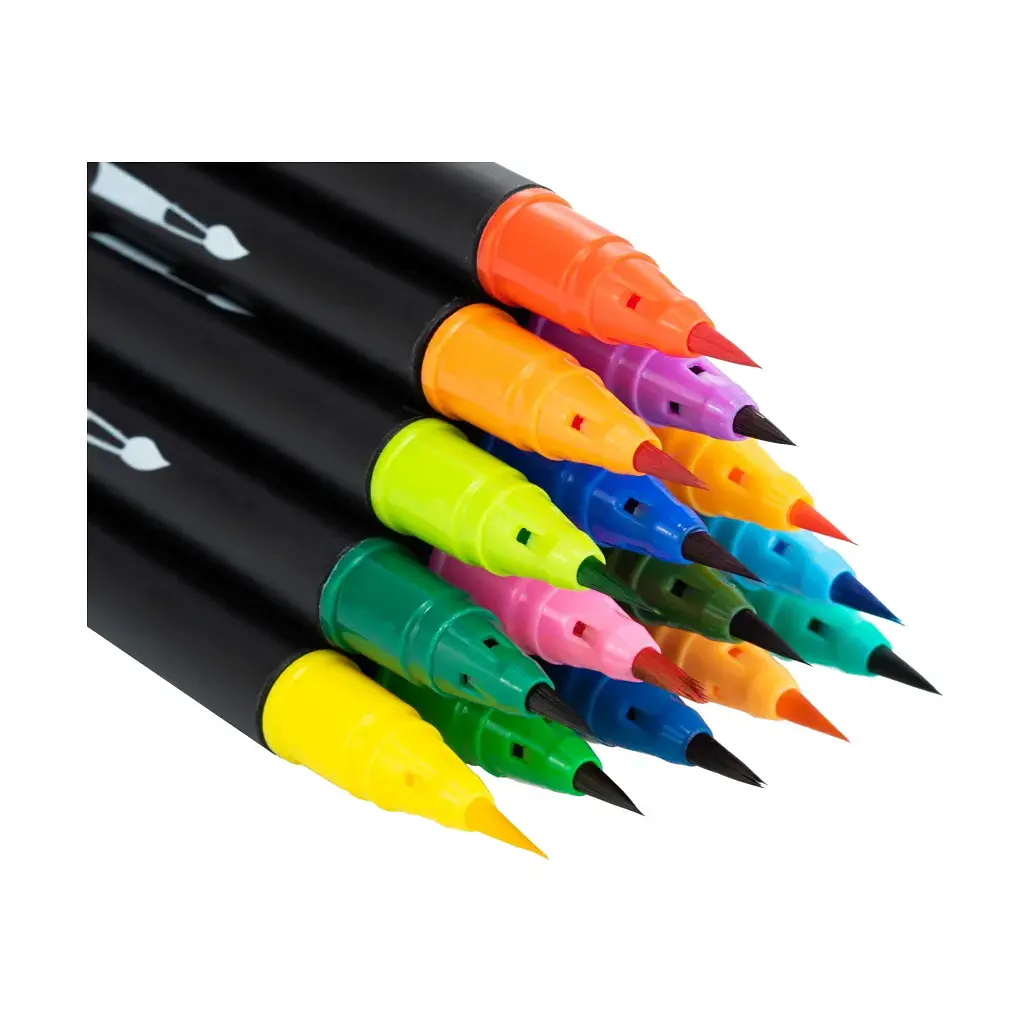 Фломастери Maxi пензлики REAL BRUSH, 12 кольорів, лінія 0.5-6 мм (MX15232) - фото 3